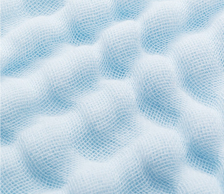 安全な染まる繊維のCrinklyガーゼの生地53インチの伸縮性があるガーゼの生地