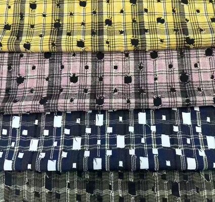 100%コットン チェック柄 130gsm ファッションシャツ生地 格子柄生地 ブレンド アーティスティック