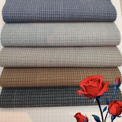 制服用 70% ポリエステル 27% レーヨン 3% スパンデックス 175gsm 先染めチェック生地