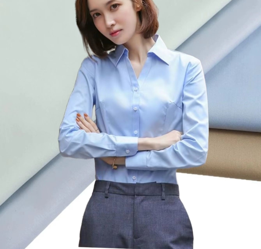 60% 綿 40% ポリエステル トイール CVC 織物 `パンツ 日常 作業服 125gm オフィスシャツ 服