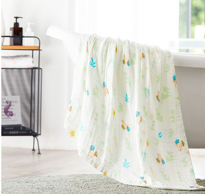 鮮やかなパターン6つの層のガーゼの生地