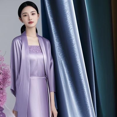 サテン 夏用織物 着物 薄光 女性 スカート 滑らかなポリエステル